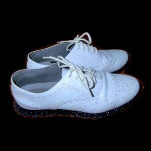 Cole Haan Zerogrand Perforated White Leather Sneaker Sz 7.5